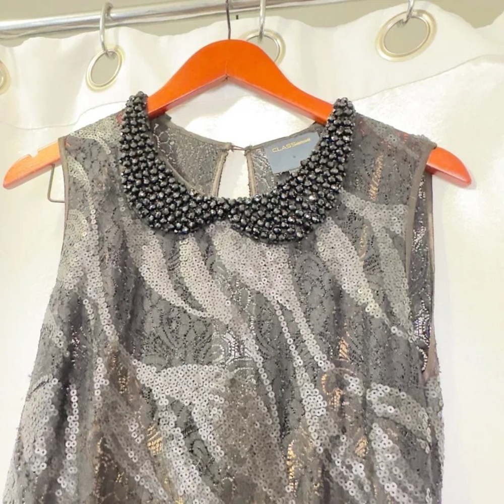 Class By Roberto Cavalli Sequined Beaded Collar D… - image 6